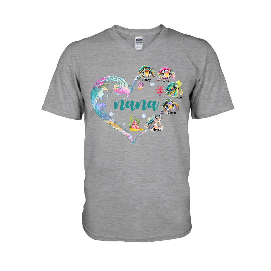 La petite tortue de mamie - T-shirt et sweat à capuche personnalisés pour grand-mère