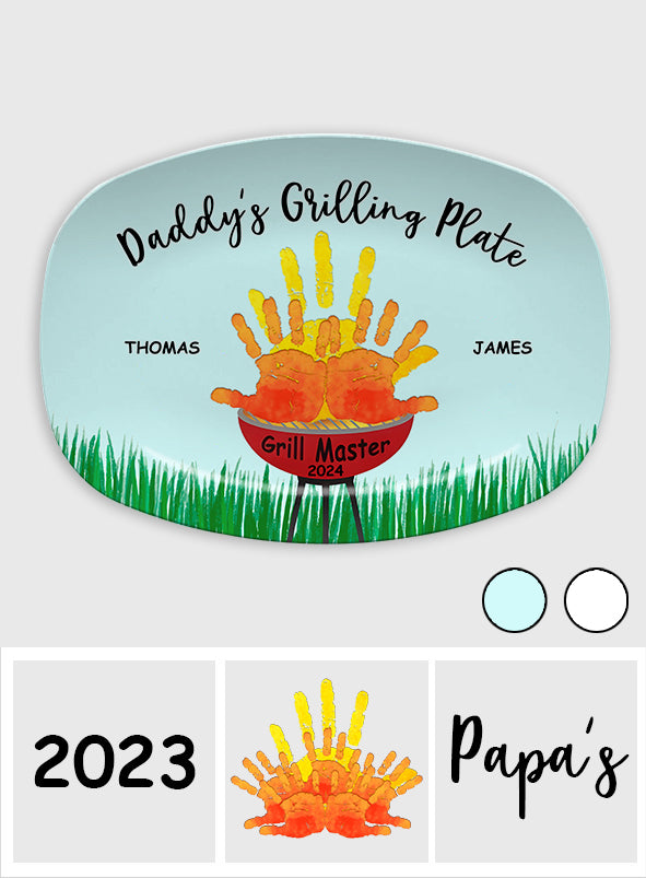 Daddy's Grilling Plate - Personalized Father Plate