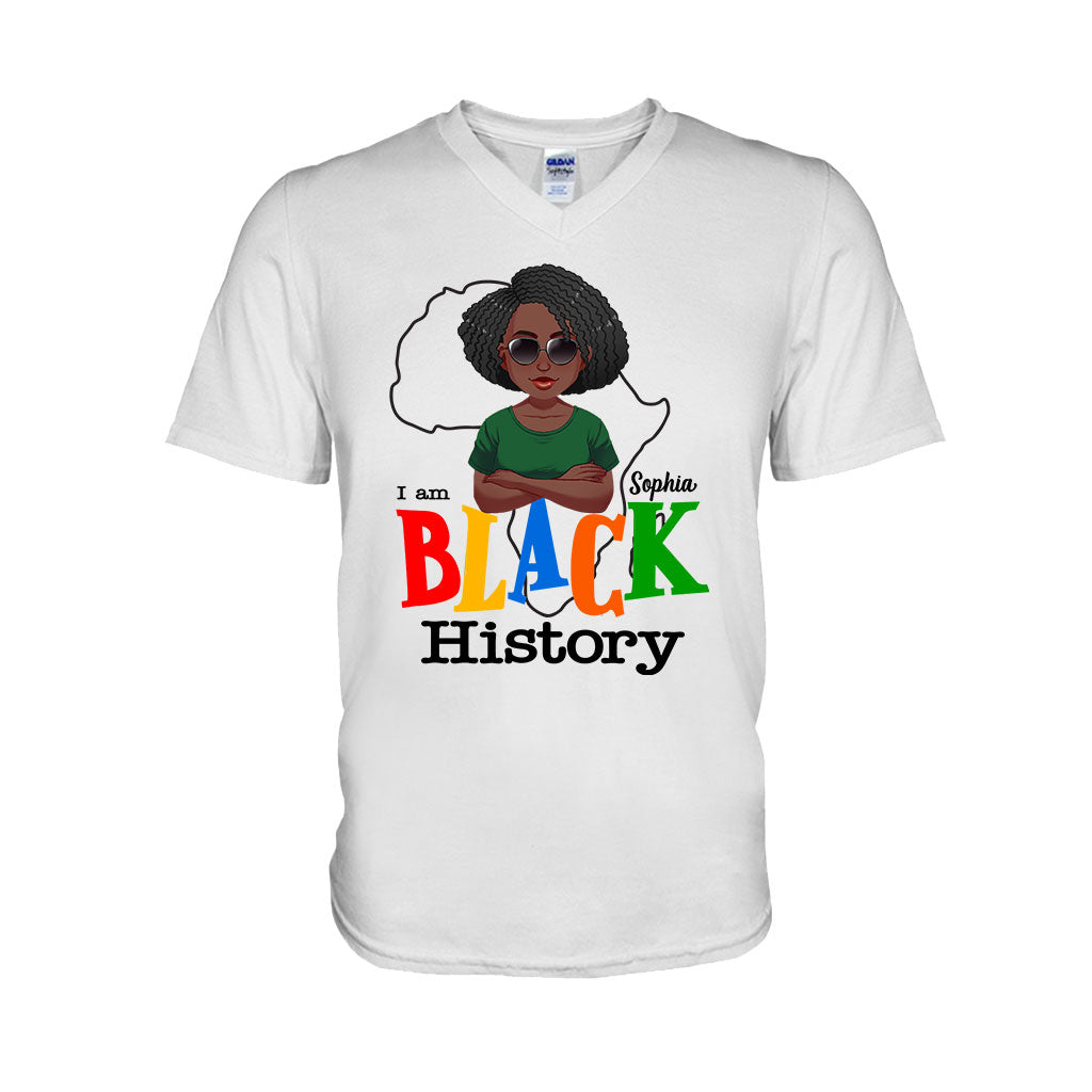 Je suis l'histoire des Noirs - T-shirt et sweat à capuche personnalisés pour Afro-Américains