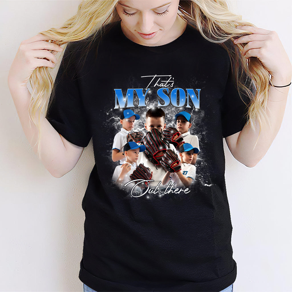 Que mon fils/ma fille soit là-bas - T-shirt et sweat à capuche de baseball personnalisés