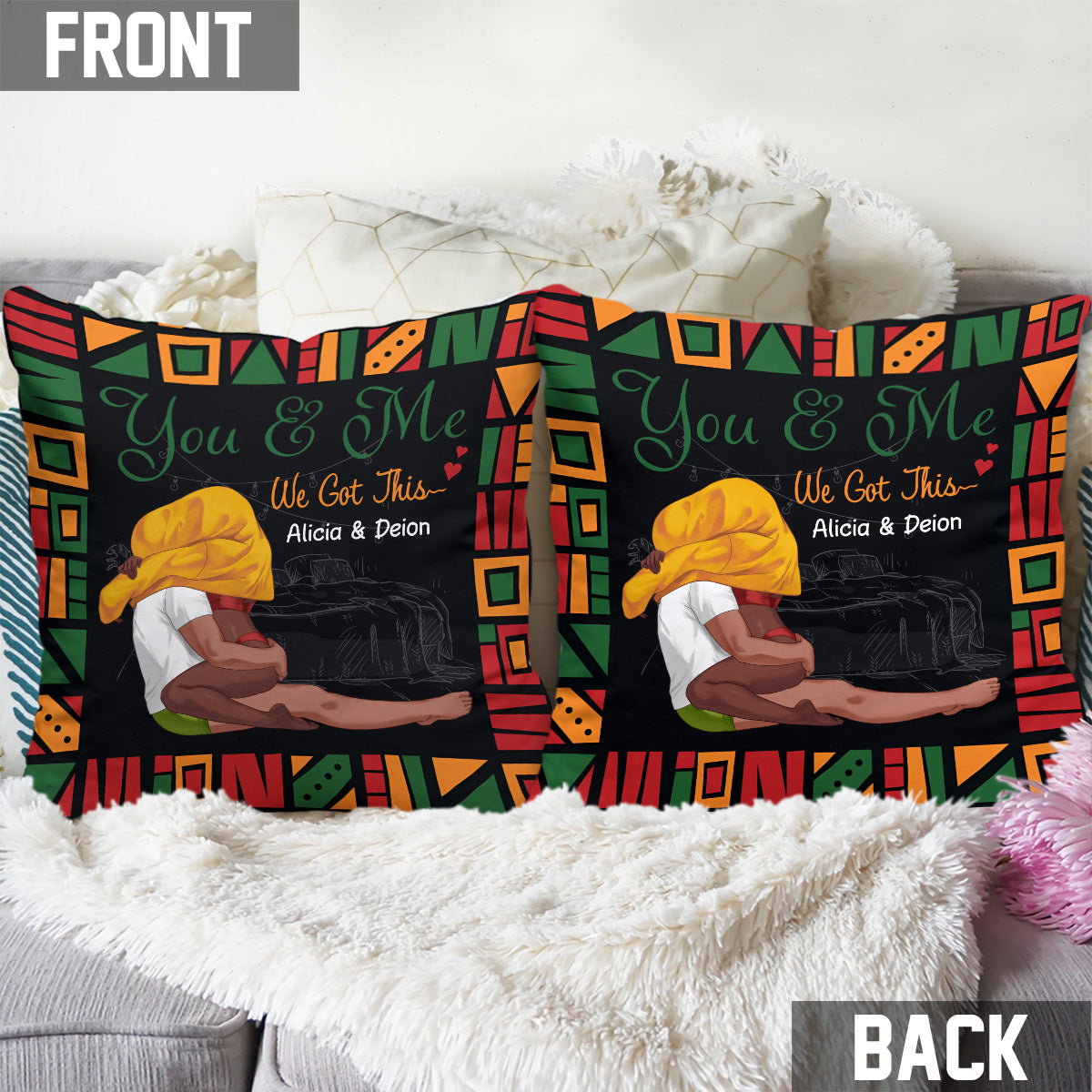 On gère ça - Coussin décoratif personnalisé pour couple