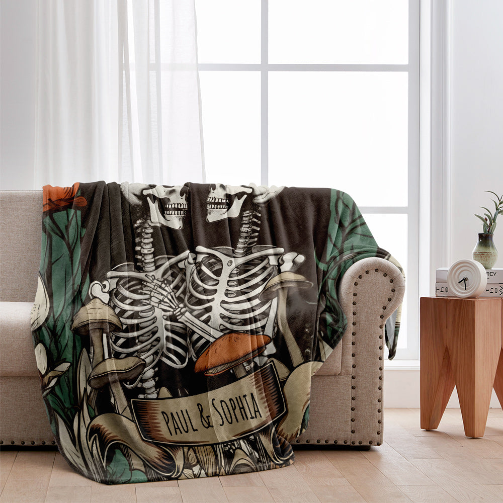 Till Death Do Us Part - Personalized Skull Blanket