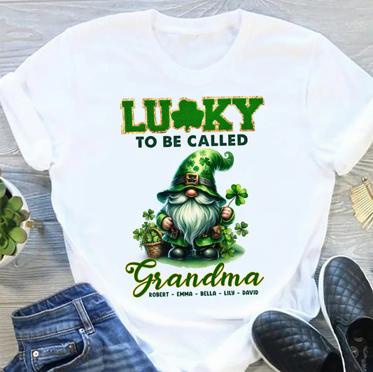 Lucky To Be Called Nana/ Mimi... - Personalized Grandma T-shirt And Hoodie