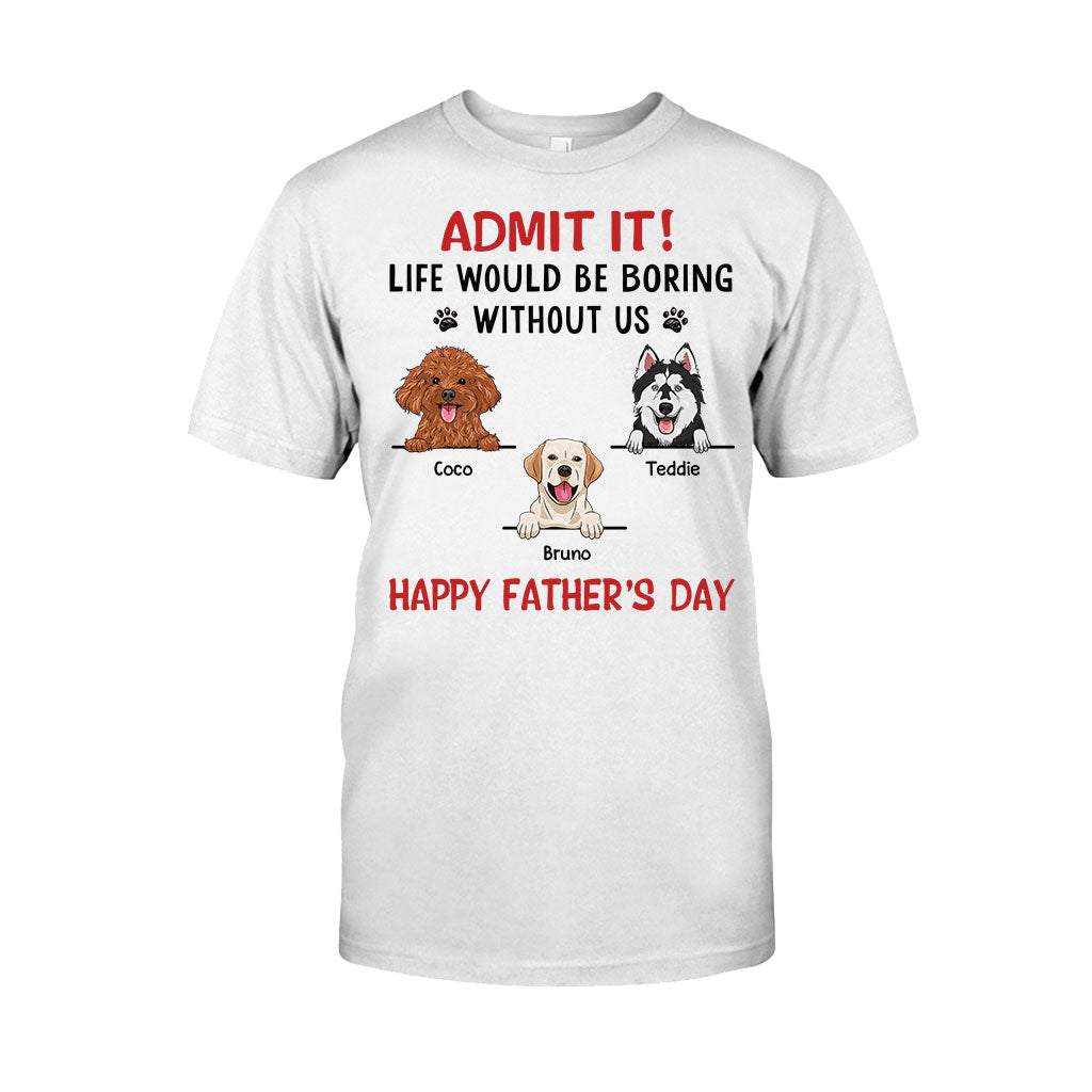 Bonne fête des pères au meilleur papa de chien ! T-shirt et sweat à capuche personnalisés pour papa.
