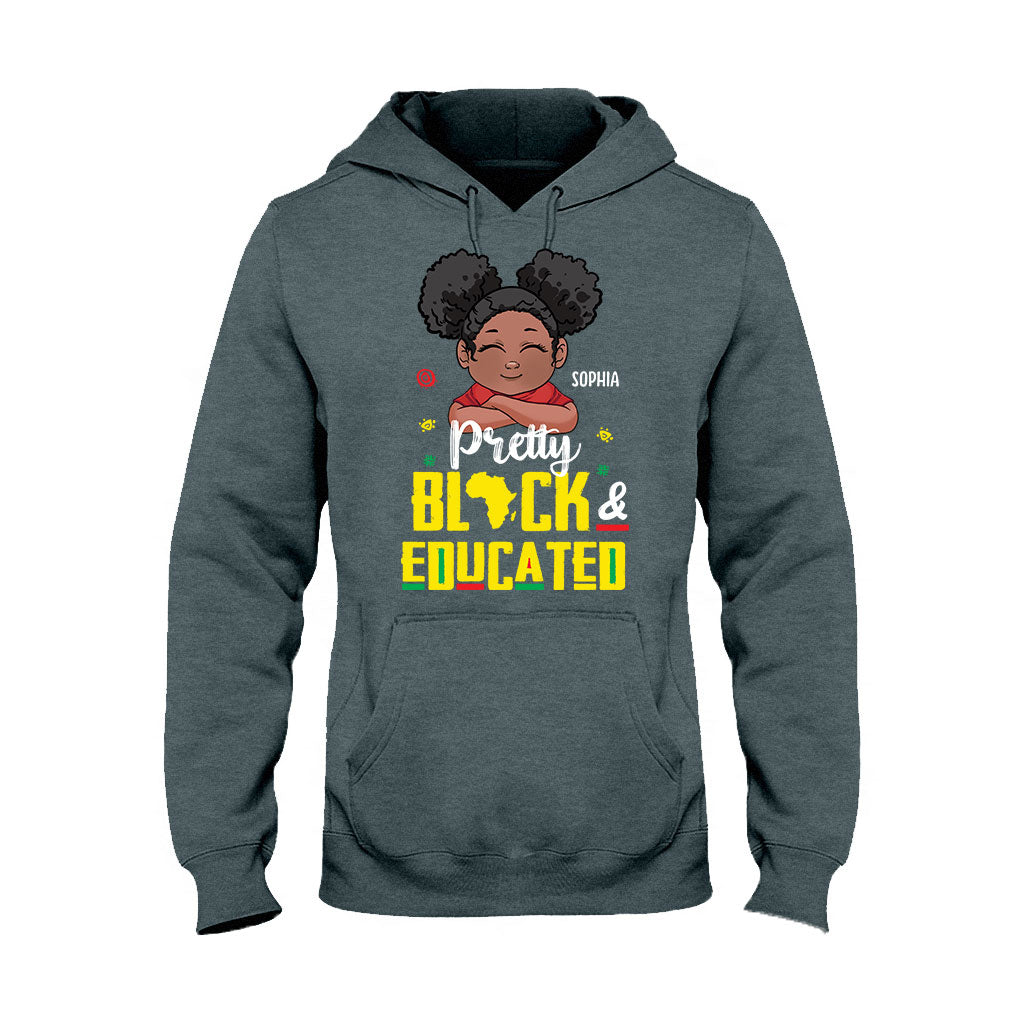 Jolie Noire et Éduquée - T-shirt et sweat à capuche personnalisés pour Afro-Américains