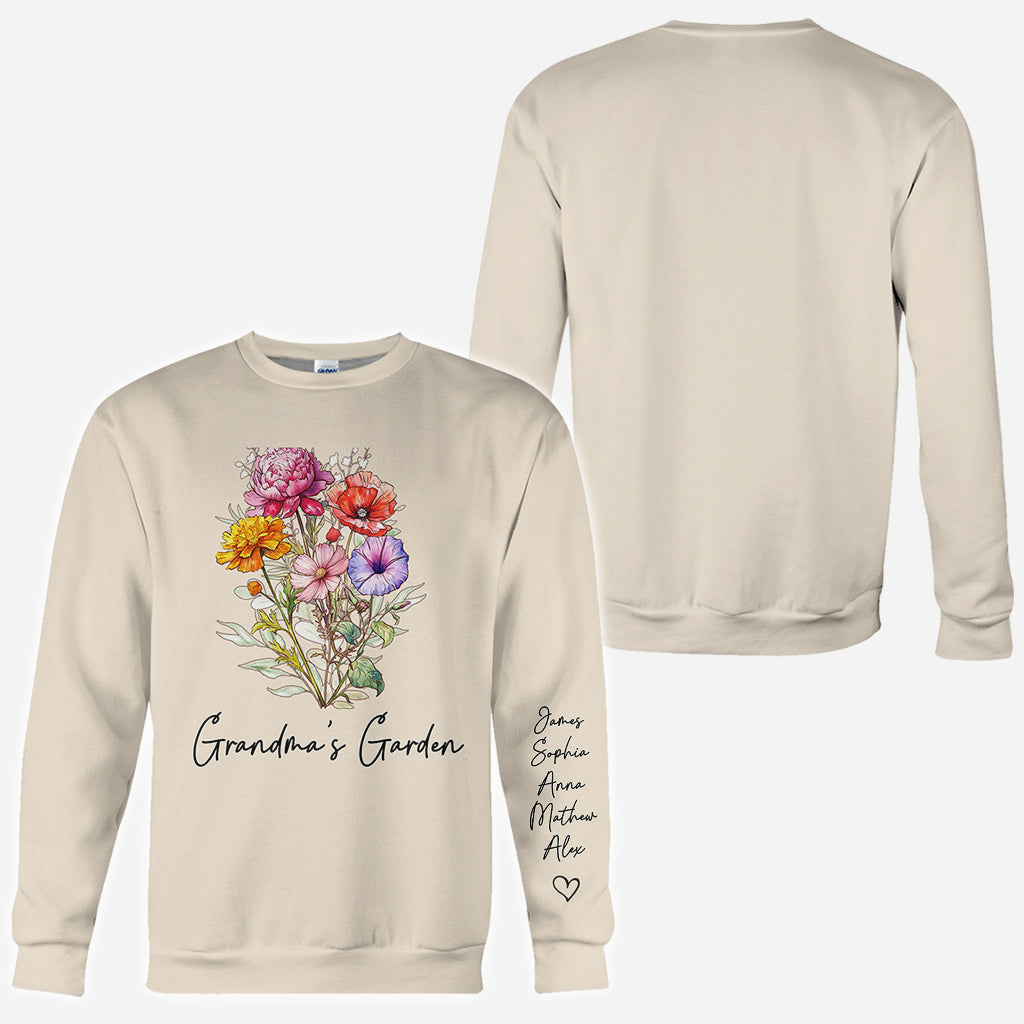 Le jardin de grand-mère - T-shirt personnalisé « Grand-mère »