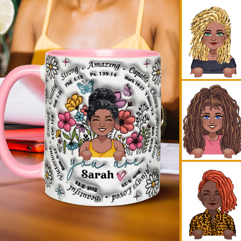 Dieu dit que tu l'es - Mug personnalisé à accent afro-américain