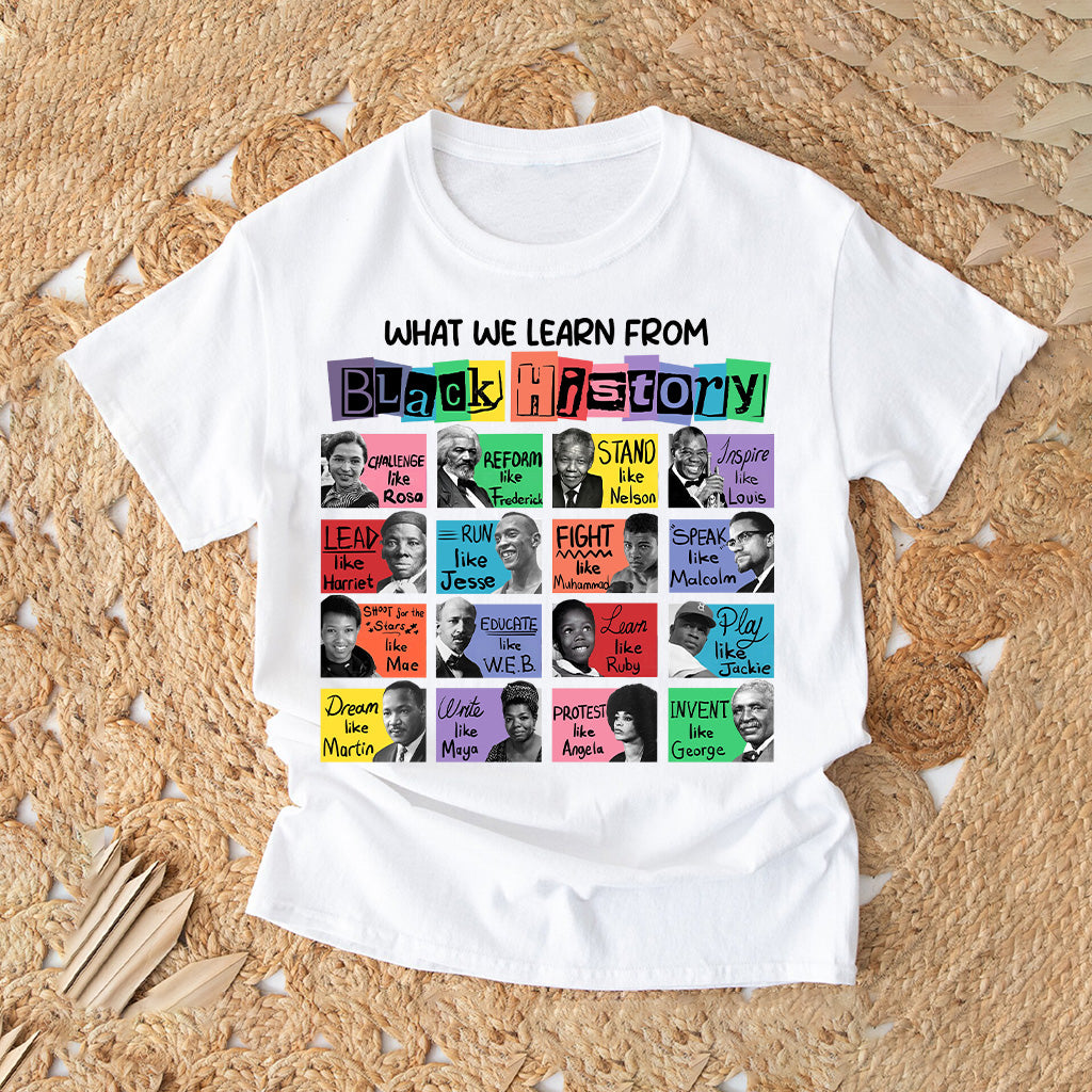 Ce que nous apprenons de l'histoire des Noirs - T-shirt et sweat à capuche afro-américain