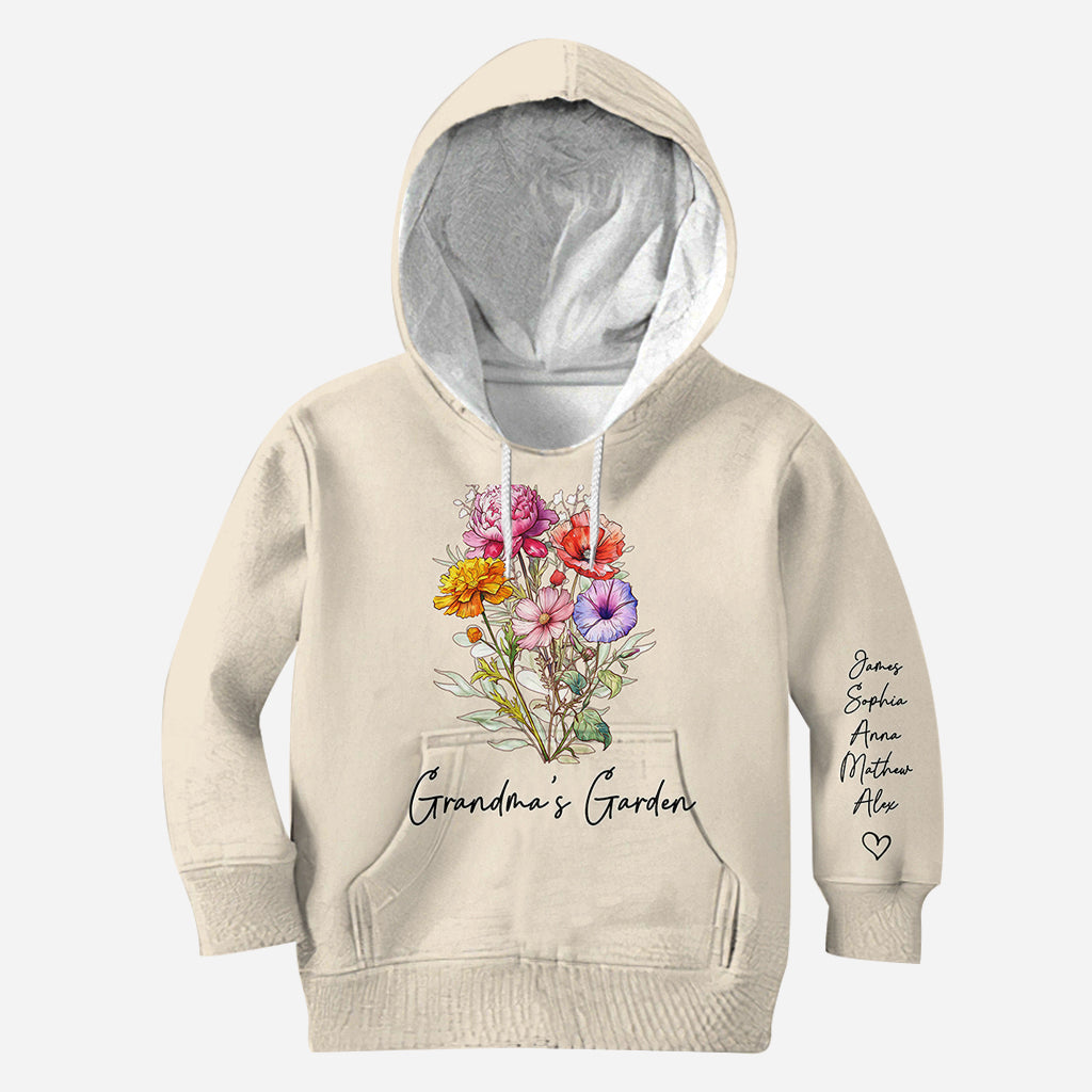 Le jardin de grand-mère - T-shirt personnalisé « Grand-mère »