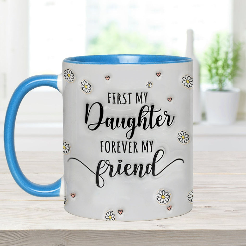 Mother And Daughter And Son Forever Linked Together Elephant Inflated - Personalized Mother Accent Mug