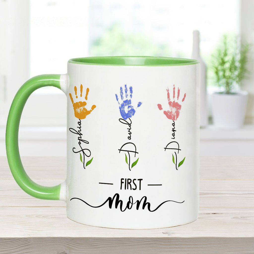 Première maman, maintenant grand-mère - Mug personnalisé « Maman »