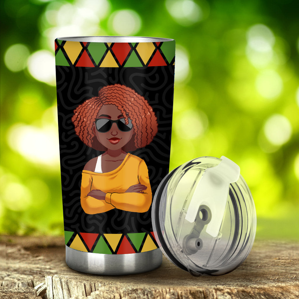 Dope Black Queen - Personalized African American Tumbler