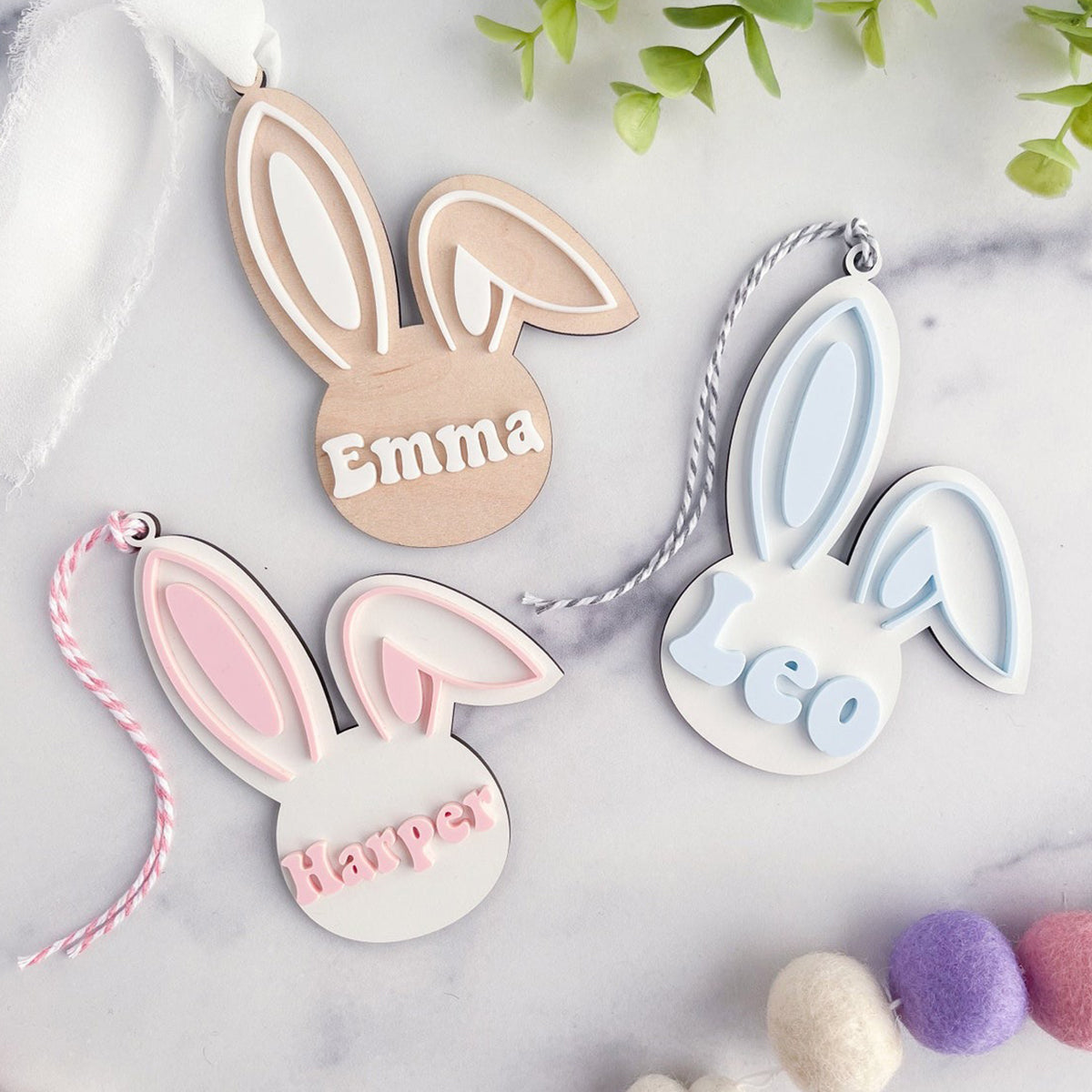 Easter Basket Tag - Personalized Easter Day Easter Basket Tag