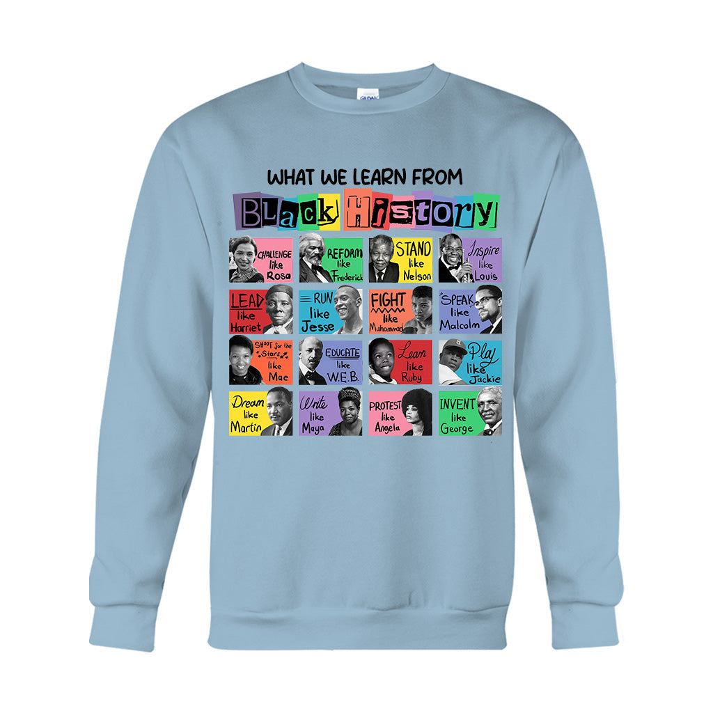Ce que nous apprenons de l'histoire des Noirs - T-shirt et sweat à capuche afro-américain