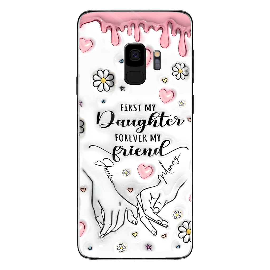 Ma mère d'abord, mon amie pour toujours - Coque de téléphone transparente personnalisée pour maman