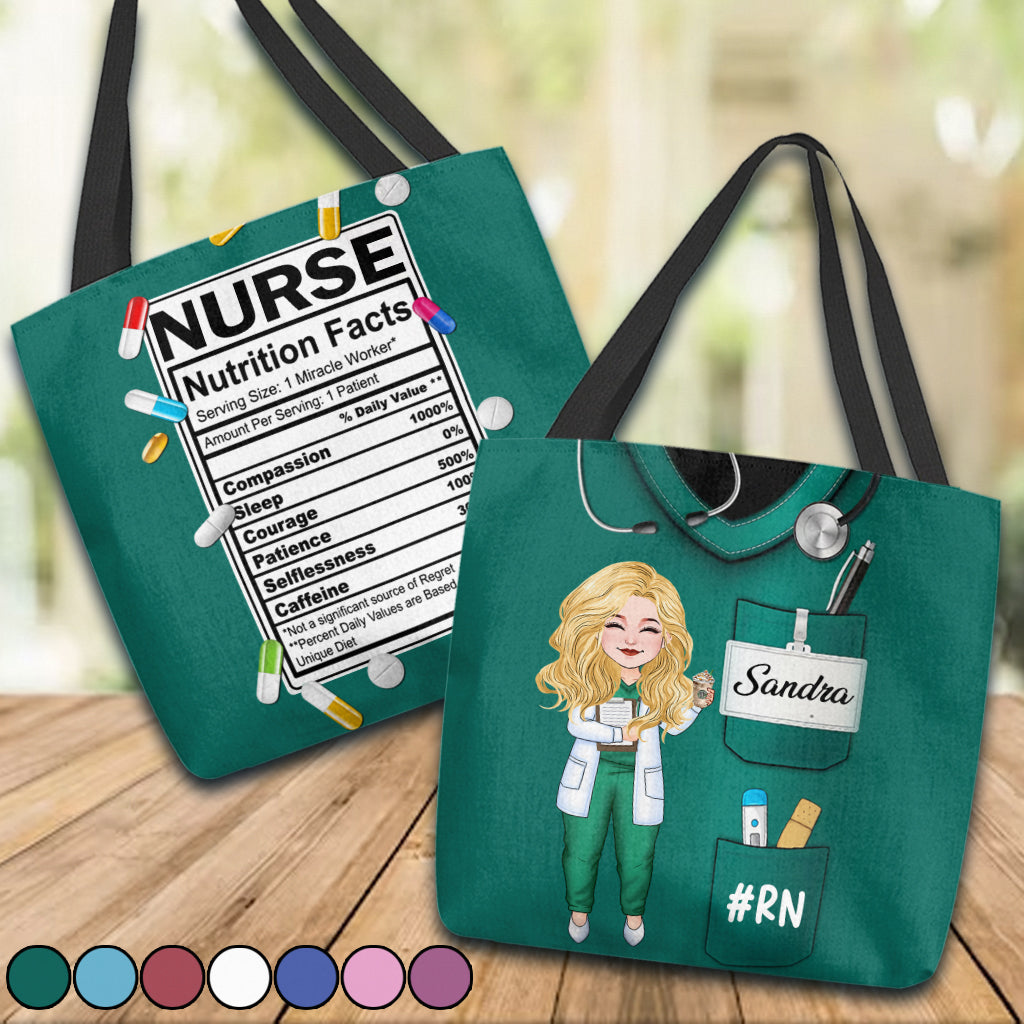 Informations nutritionnelles pour infirmières - Sac fourre-tout personnalisé pour infirmières