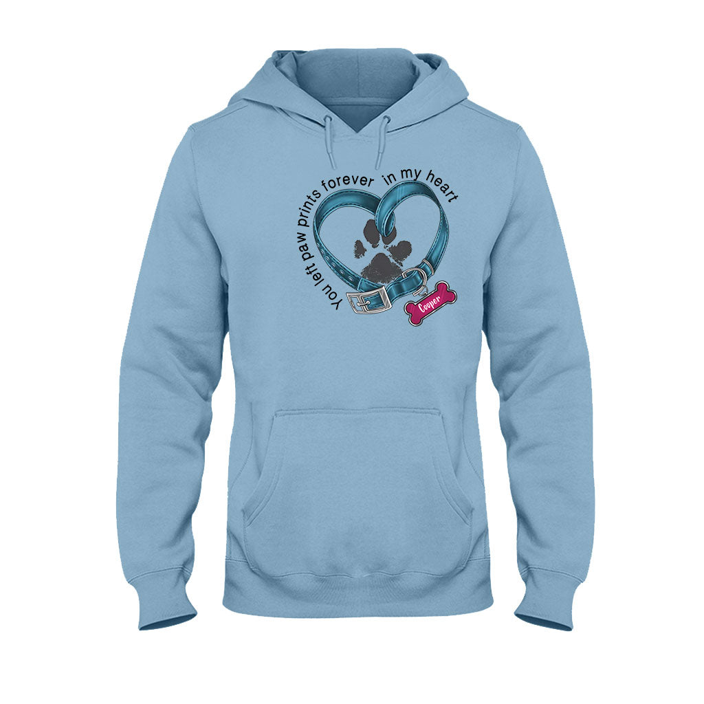 Tu as laissé des empreintes de pattes à jamais dans mon cœur - T-shirt et sweat à capuche personnalisés pour chien