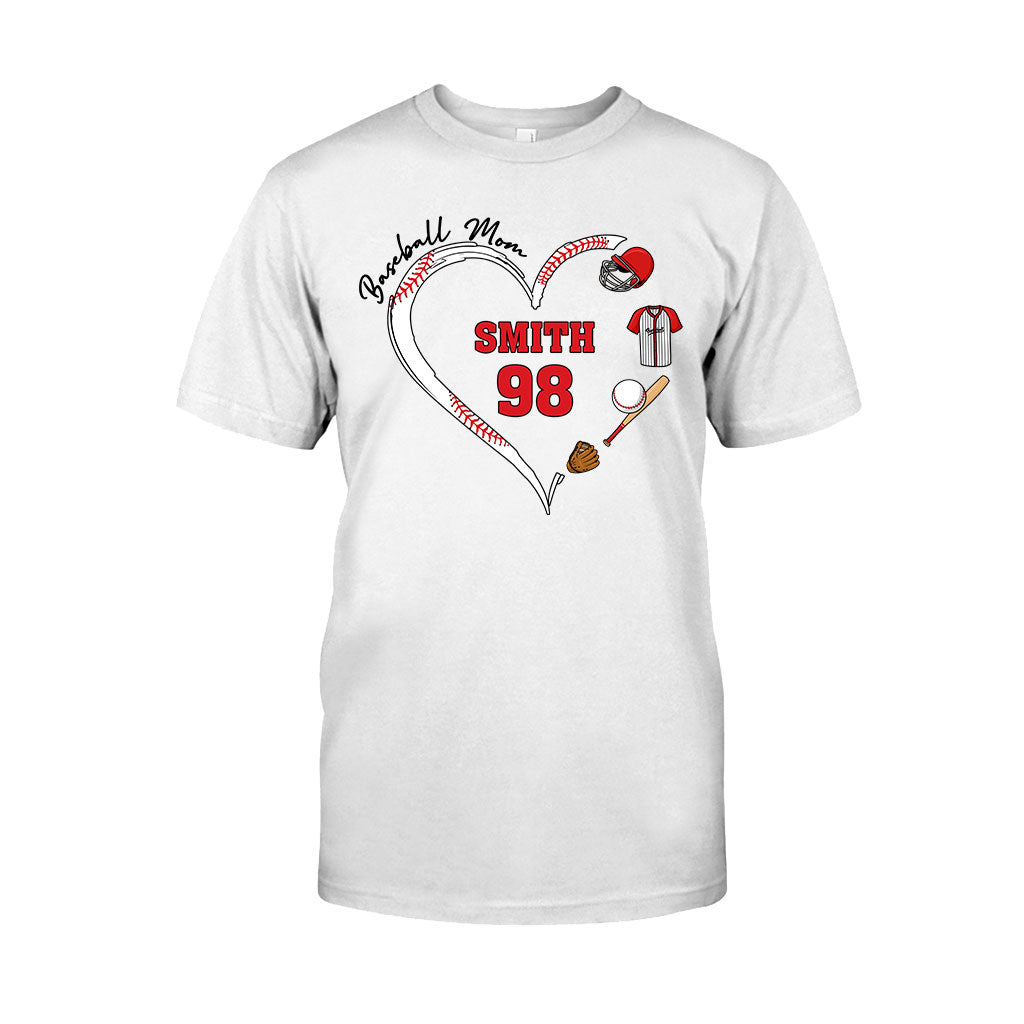 Maman de joueur de baseball - T-shirt et sweat à capuche personnalisés sur le thème du baseball