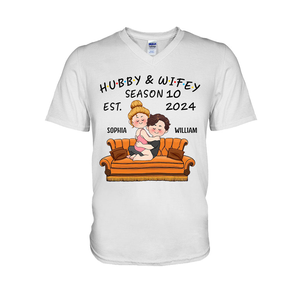T-shirt et sweat à capuche personnalisés pour couples mari et femme