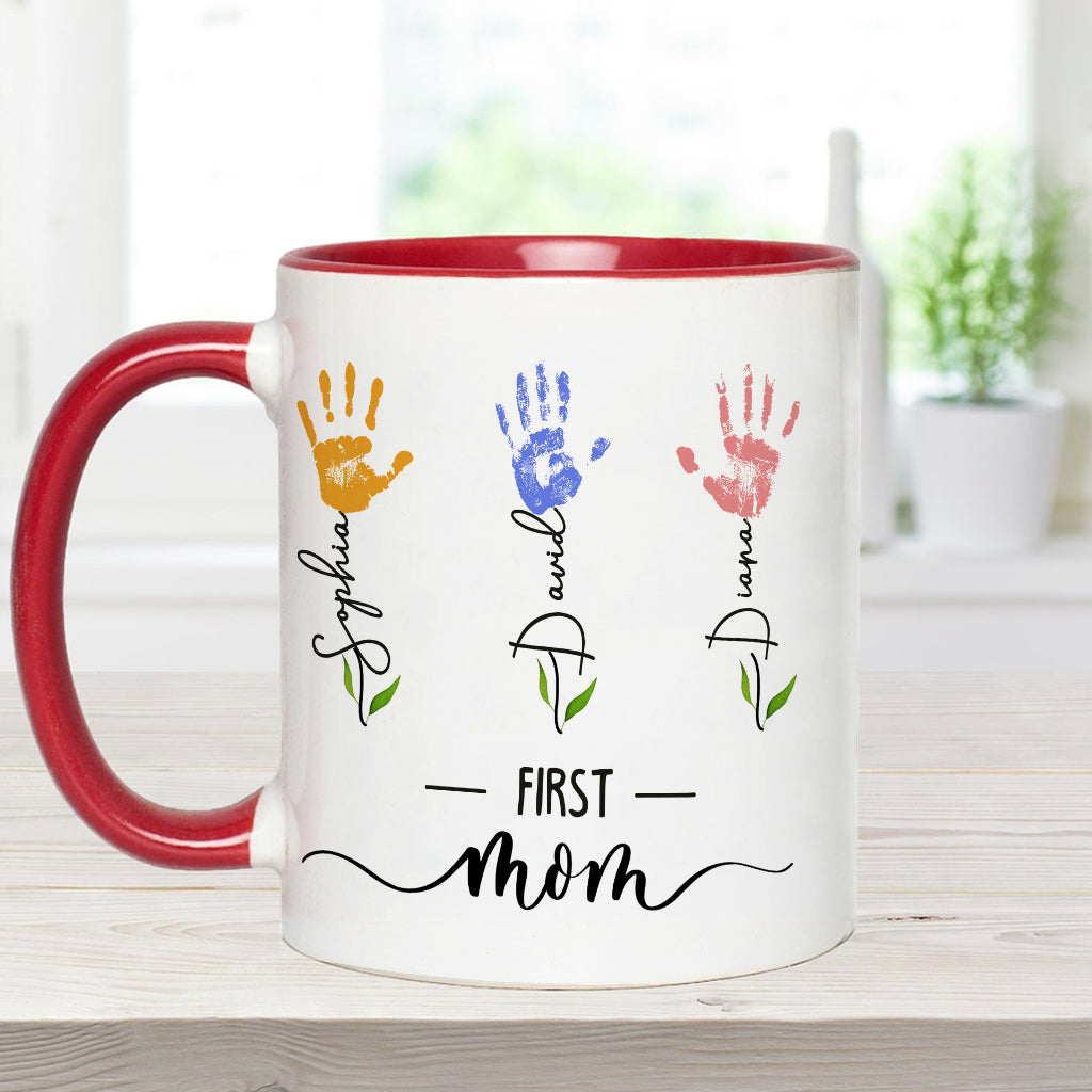 Première maman, maintenant grand-mère - Mug personnalisé « Maman »