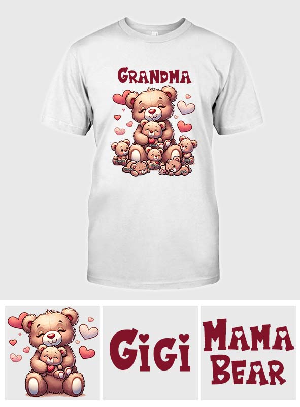 Grand-mère Ours - T-shirt et sweat à capuche personnalisés pour grand-mère