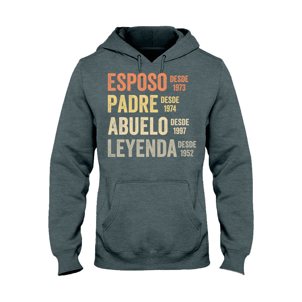 Esposo Padre Abuelo Leyenda - T-shirt et sweat à capuche personnalisés pour père