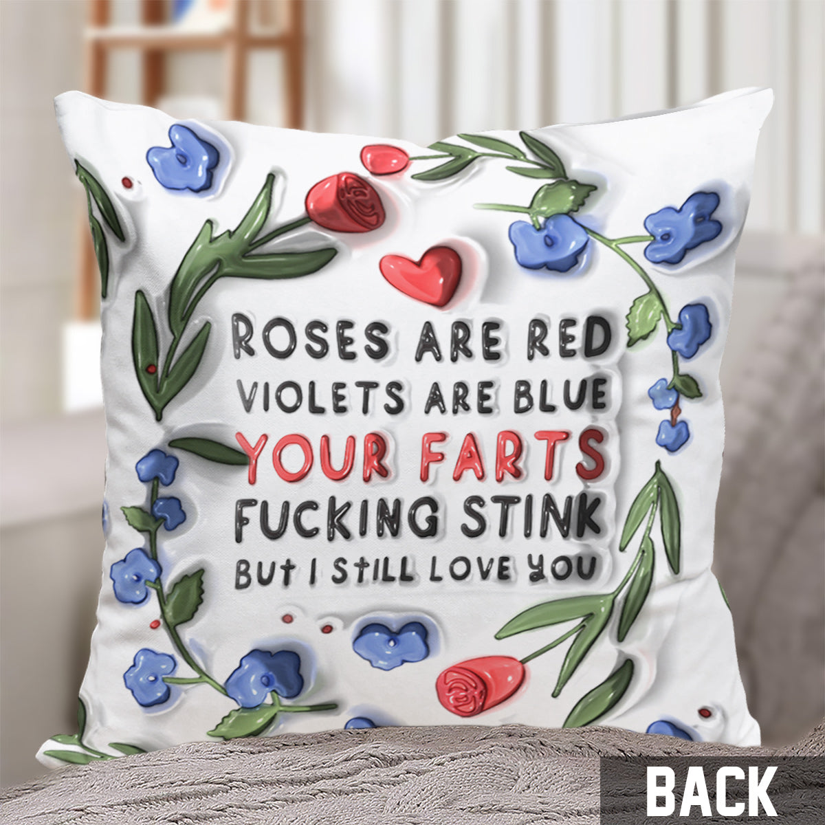 Je t'aime encore - Coussin décoratif personnalisé pour couple
