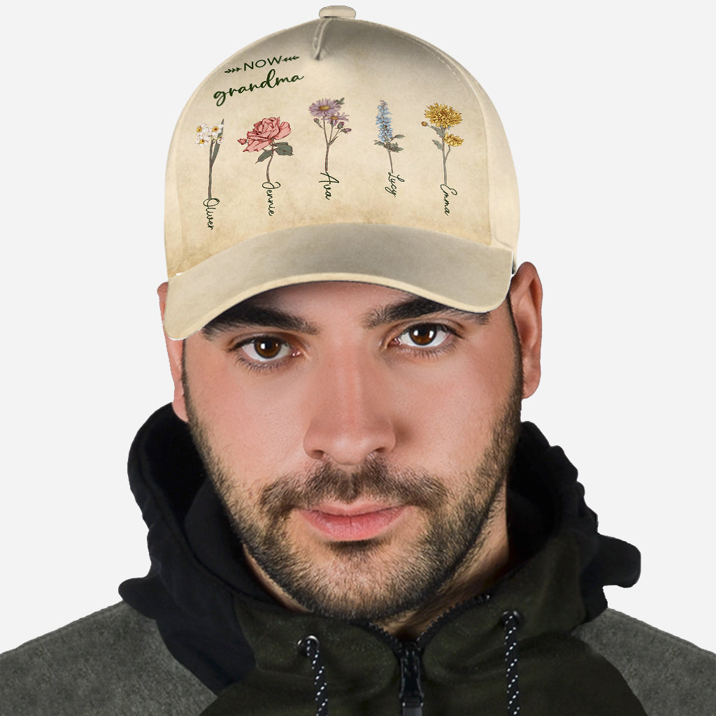 Première maman, maintenant grand-mère - Casquette classique personnalisée pour grand-mère