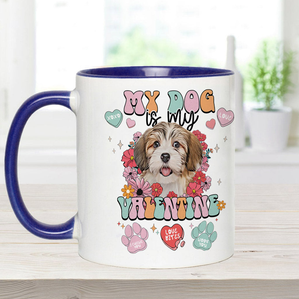 Mon chien est mon Valentin - Mug personnalisé avec motif chien