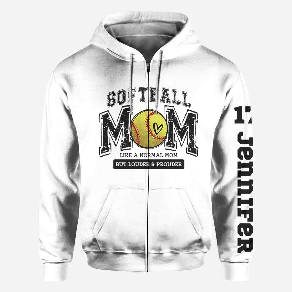 Maman de softball, plus fière que jamais ! T-shirt personnalisé Softball All Over