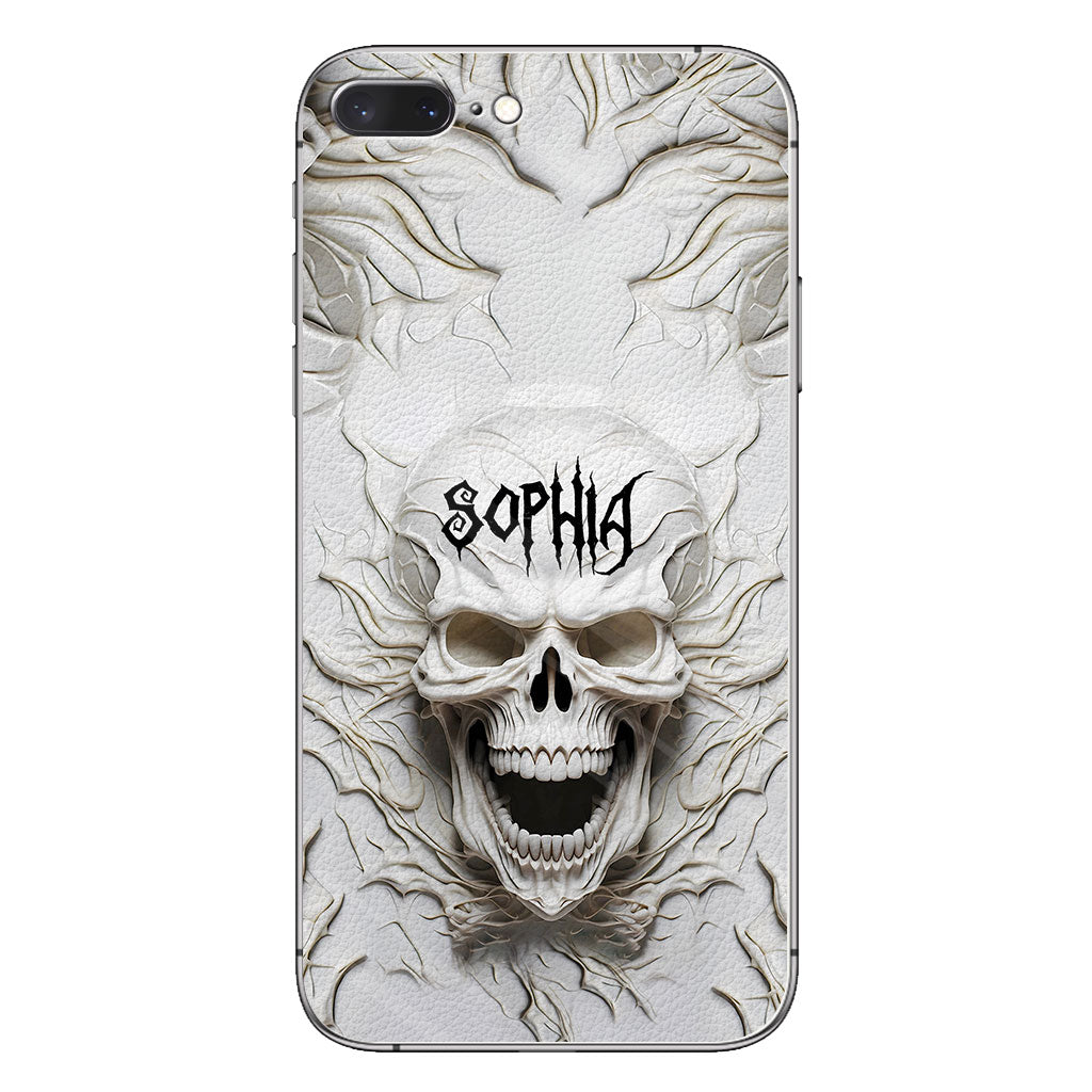 Beautiful White Skeleton - Personalized Skull Phone Case