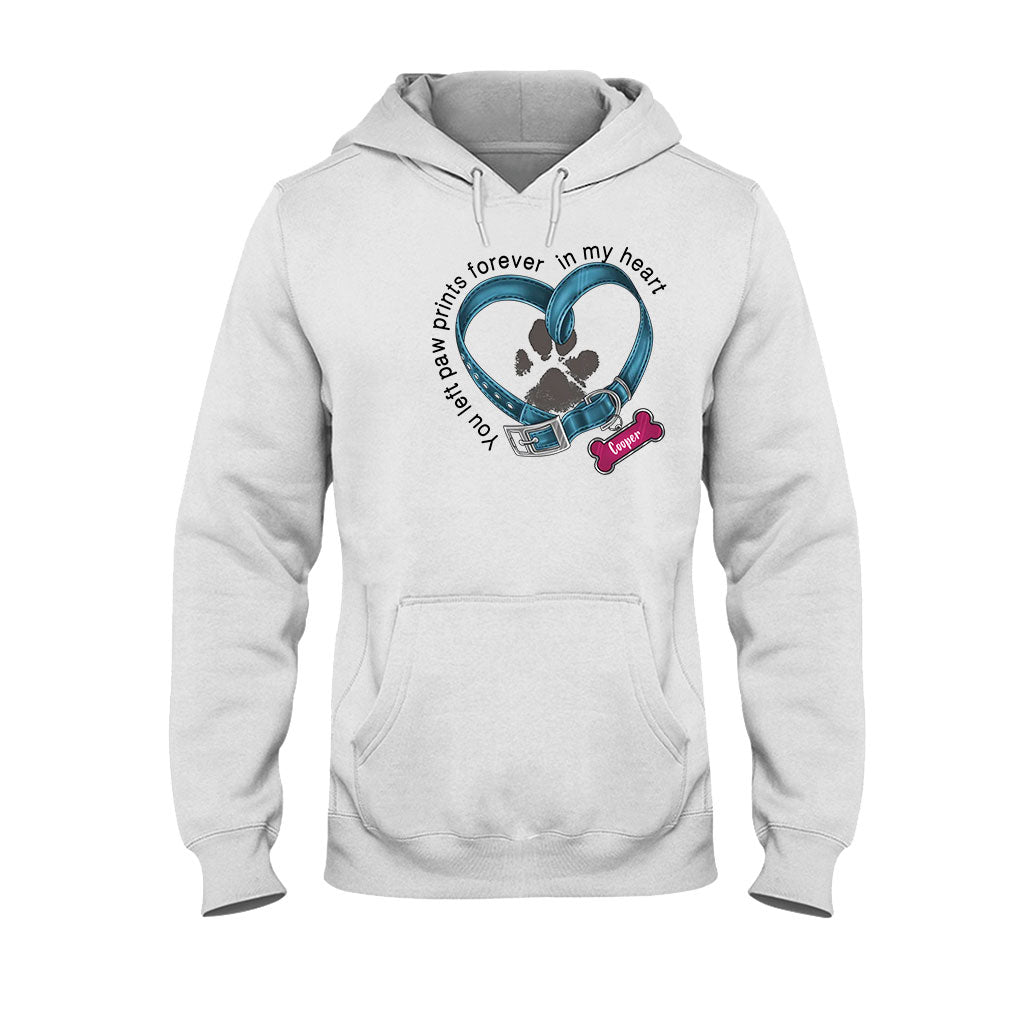 Tu as laissé des empreintes de pattes à jamais dans mon cœur - T-shirt et sweat à capuche personnalisés pour chien
