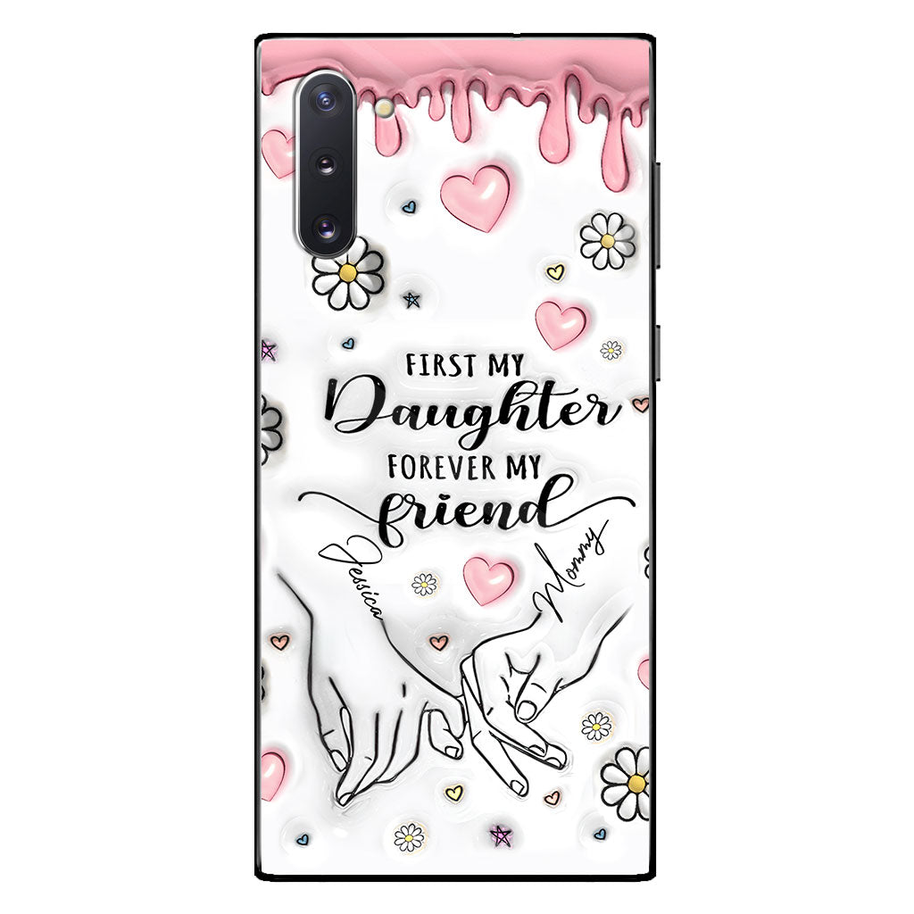Ma mère d'abord, mon amie pour toujours - Coque de téléphone transparente personnalisée pour maman