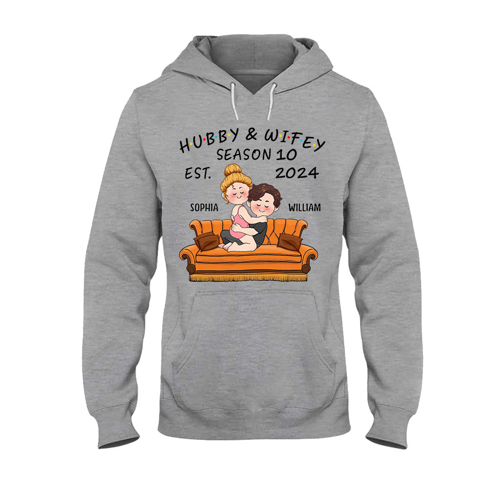 T-shirt et sweat à capuche personnalisés pour couples mari et femme