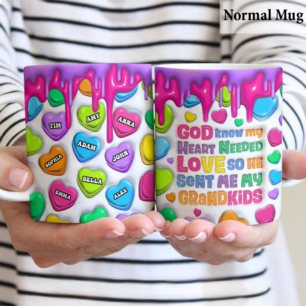 Dieu savait que mon cœur avait besoin d'amour - Mug personnalisé pour grand-mère