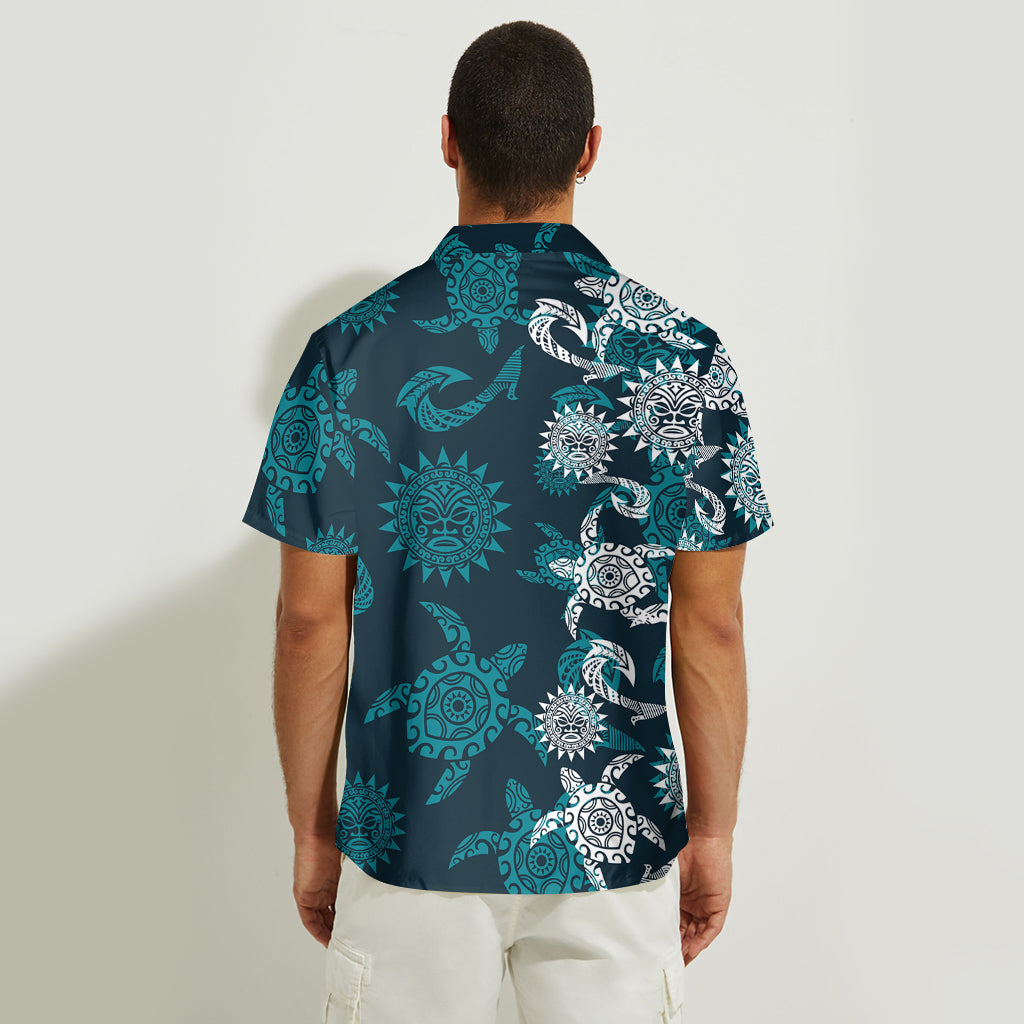 Beautiful Tribal Turtle - Personalized Turtle Hawaiian Shirt