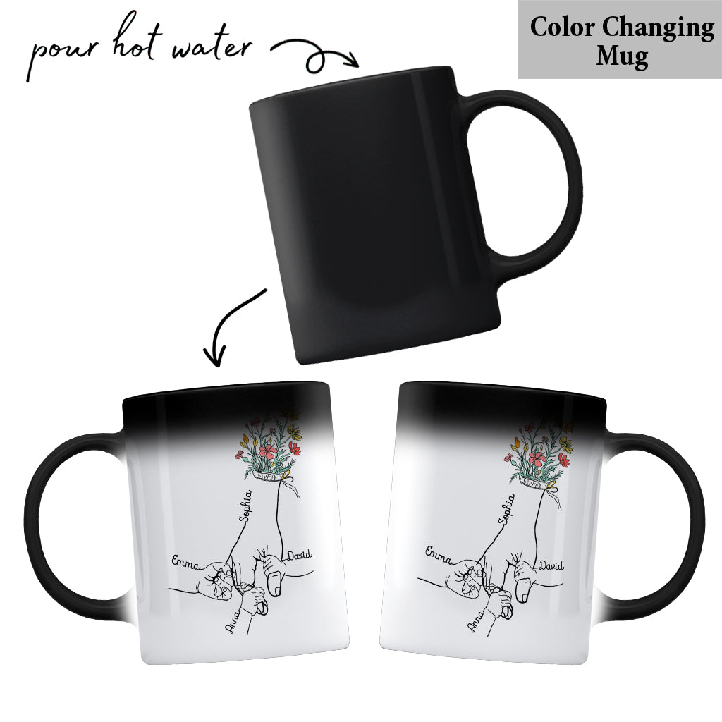 Mug personnalisé « Tenir la main de maman »