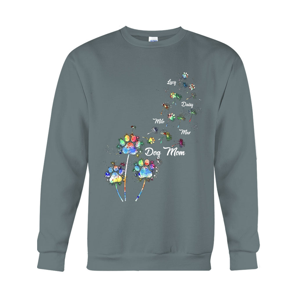 Maman de chien/Maman de chat/Maman d'animal de compagnie - T-shirt et sweat à capuche personnalisés avec pissenlit coloré - Motif chien