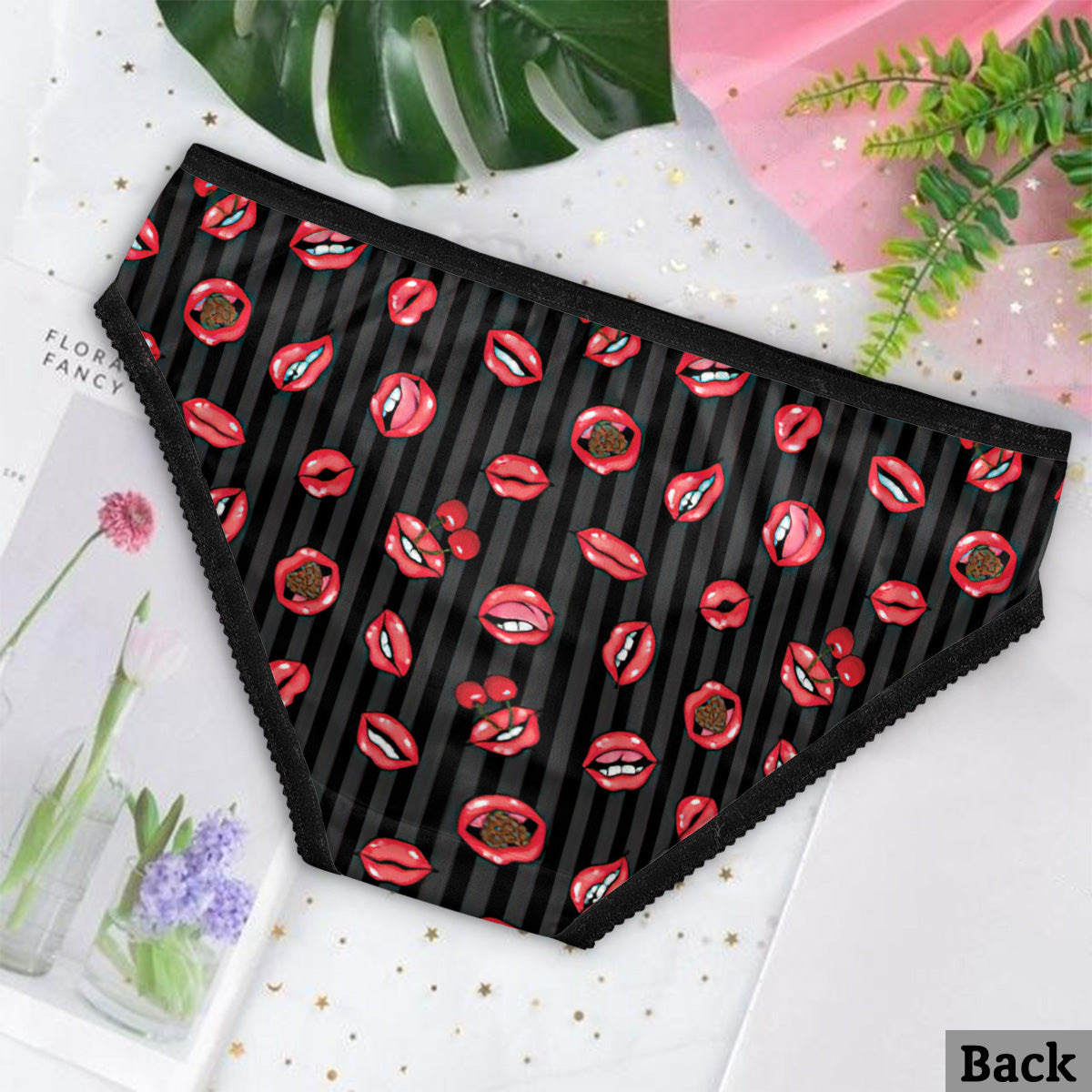 Étirez ce vagin - Culottes pour femmes personnalisées avec bordure en dentelle pour couples