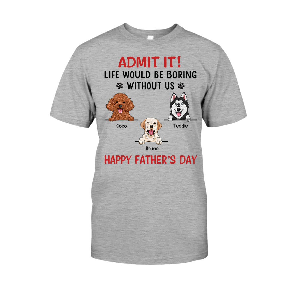 Bonne fête des pères au meilleur papa de chien ! T-shirt et sweat à capuche personnalisés pour papa.