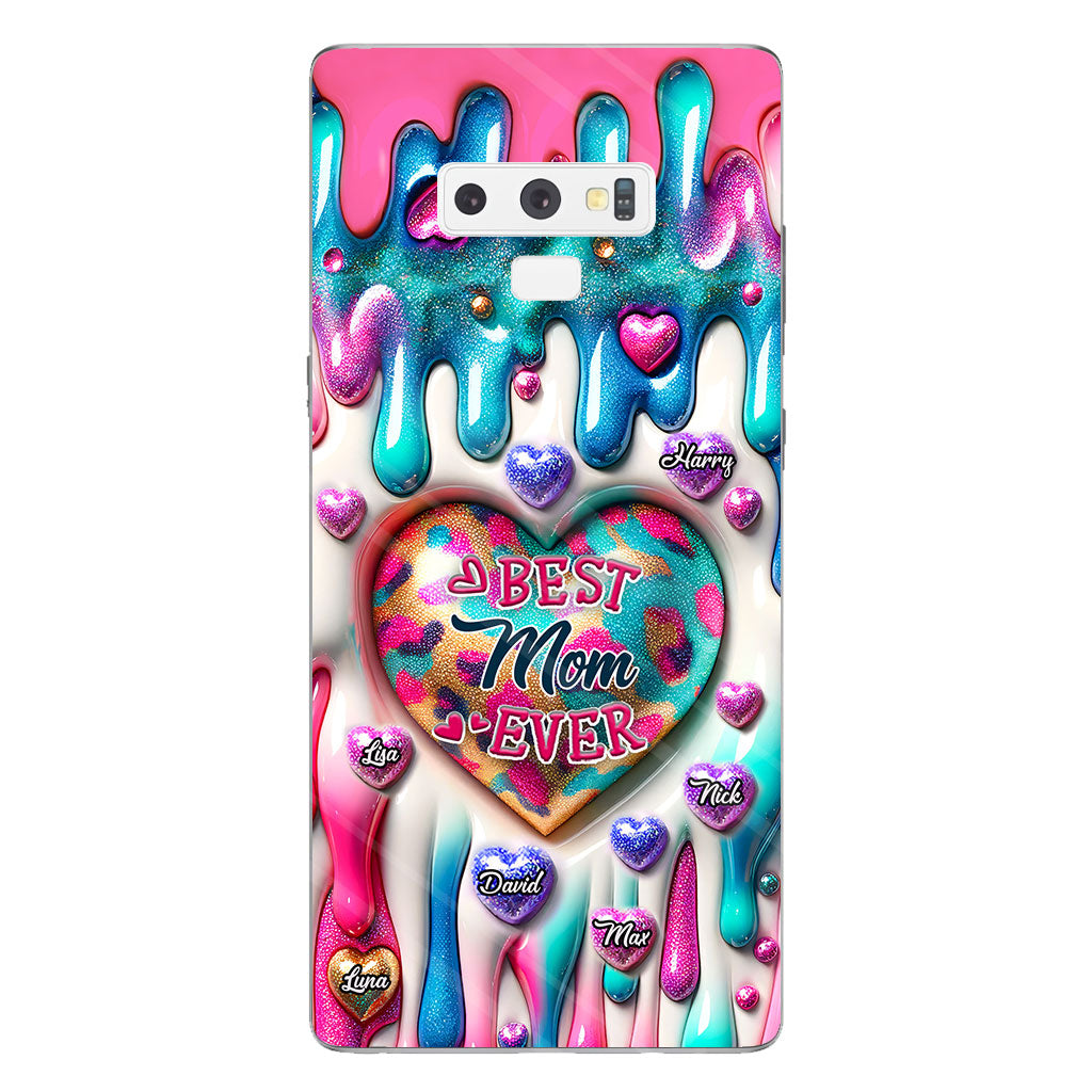 Meilleure maman/grand-mère du monde - Coque de téléphone transparente personnalisée pour maman