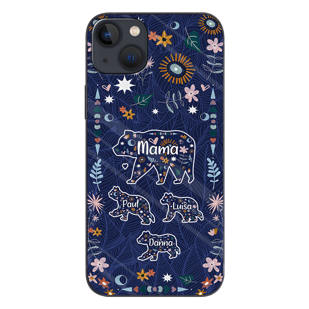 Mama Bear Floral - Personalized Mother Phone Case