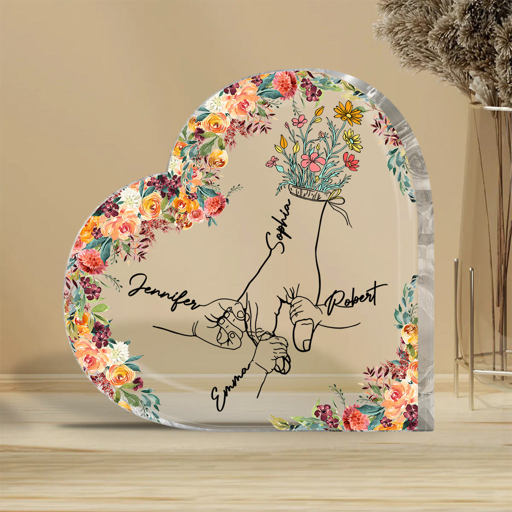 Mother And Daughters - Personalized Mother Custom Shaped Acrylic Plaque