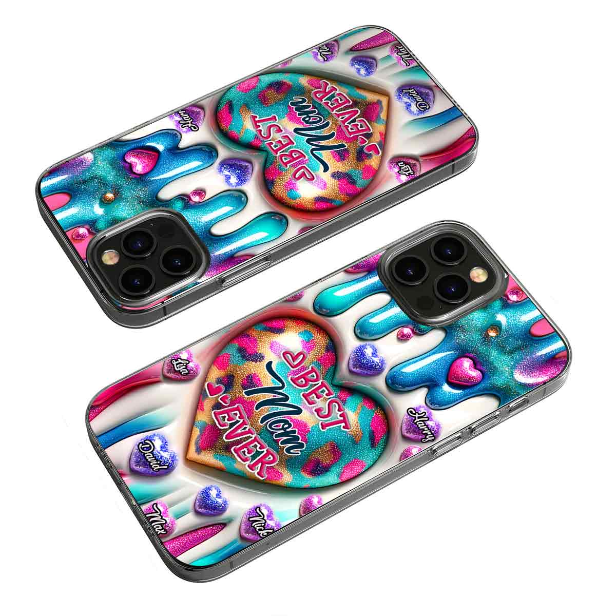 Meilleure maman/grand-mère du monde - Coque de téléphone transparente personnalisée pour maman