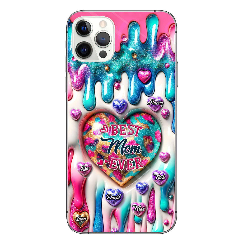 Meilleure maman/grand-mère du monde - Coque de téléphone transparente personnalisée pour maman