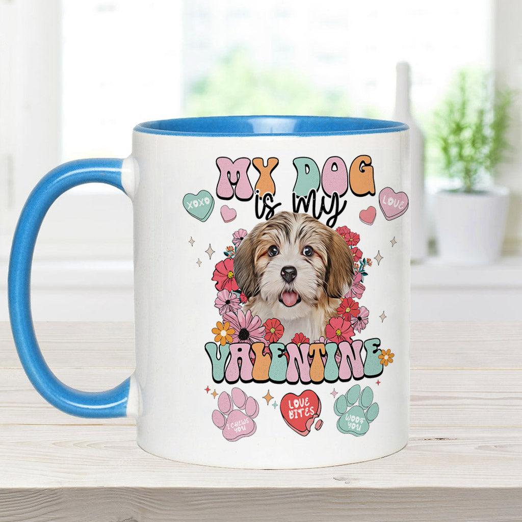 Mon chien est mon Valentin - Mug personnalisé avec motif chien