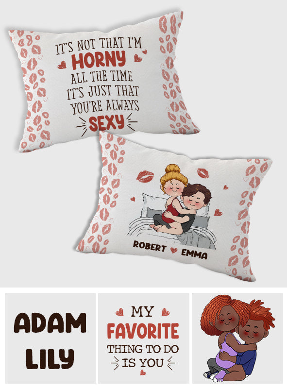 Je t'aime - Housse de coussin rectangulaire personnalisée pour couple