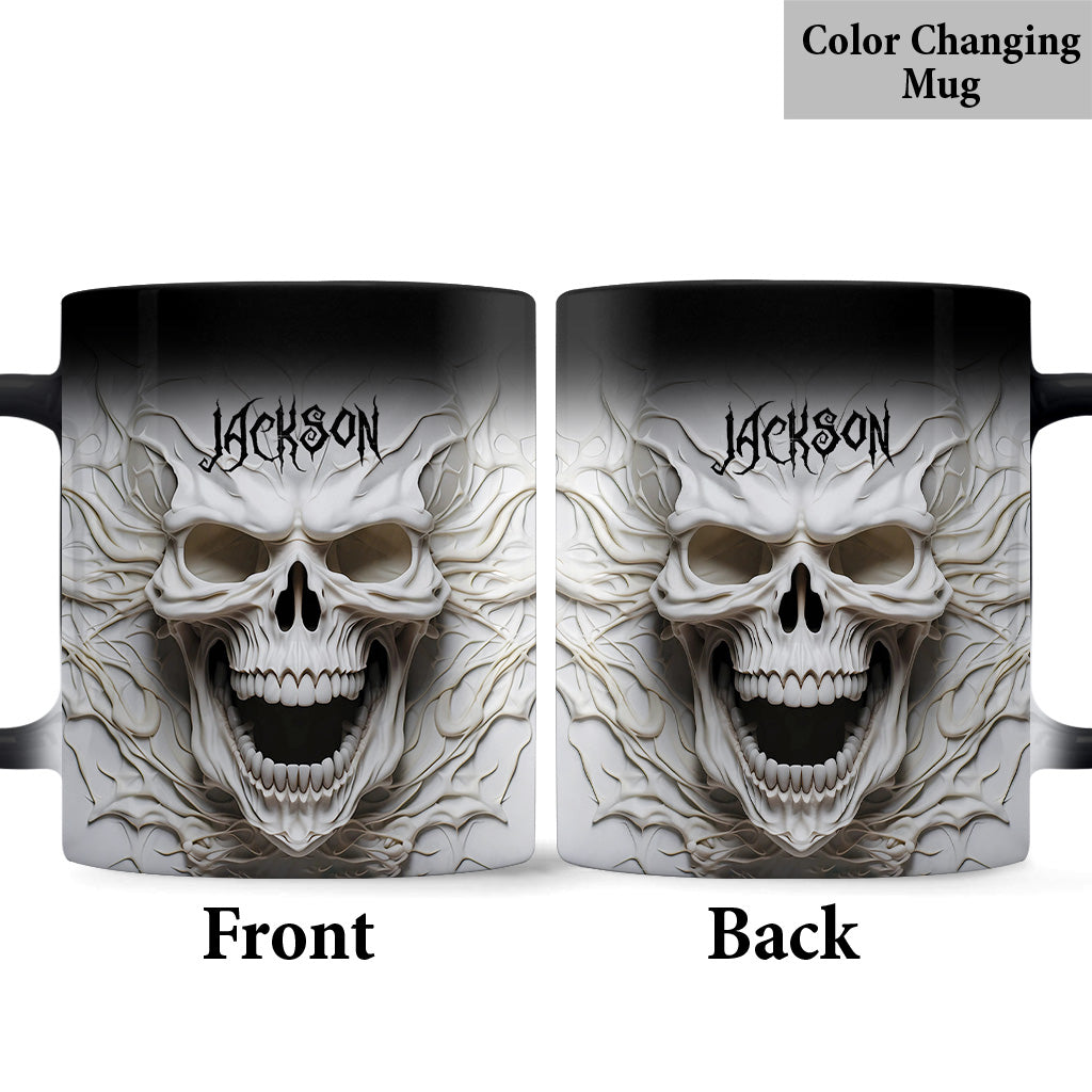 Beautiful White Skeleton - Personalized Skull Mug