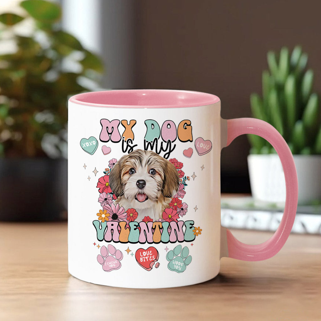 Mon chien est mon Valentin - Mug personnalisé avec motif chien