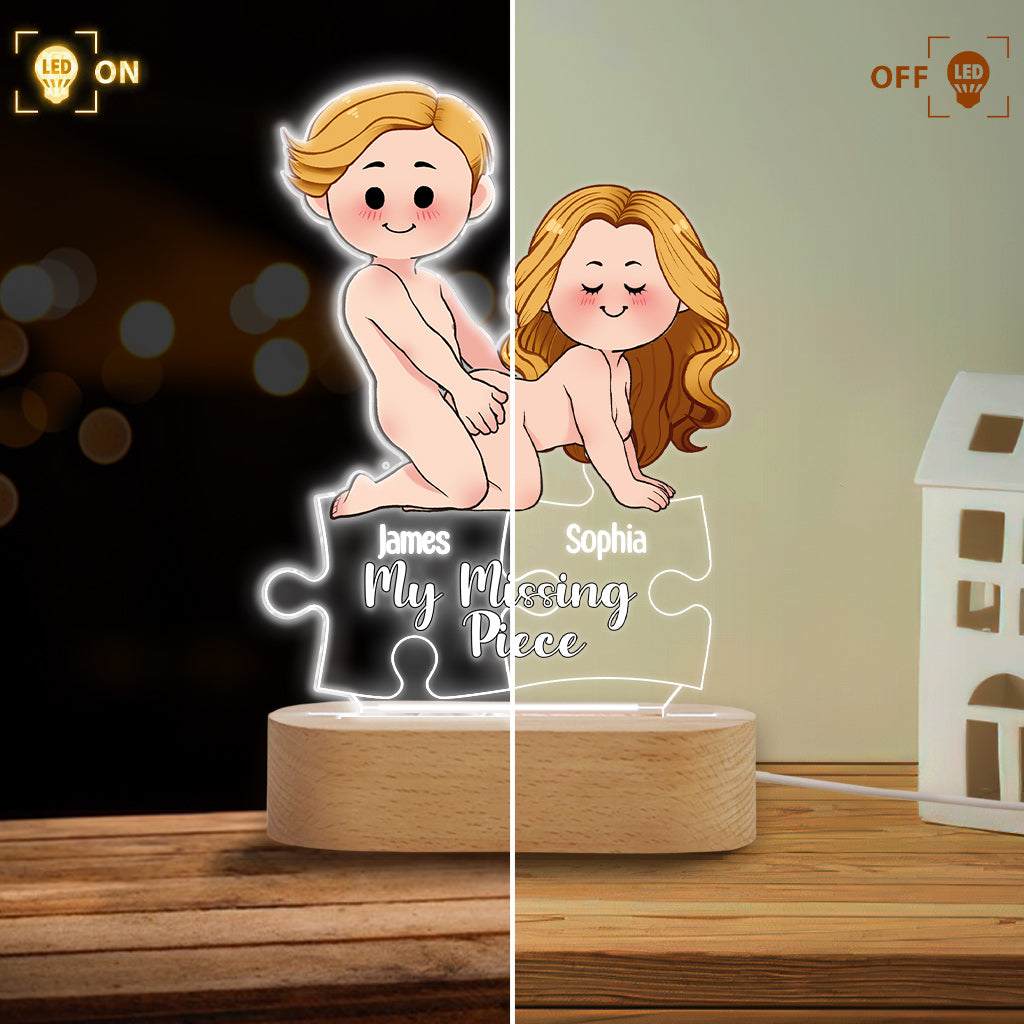 Ma pièce manquante - Socle lumineux personnalisé en forme de couple